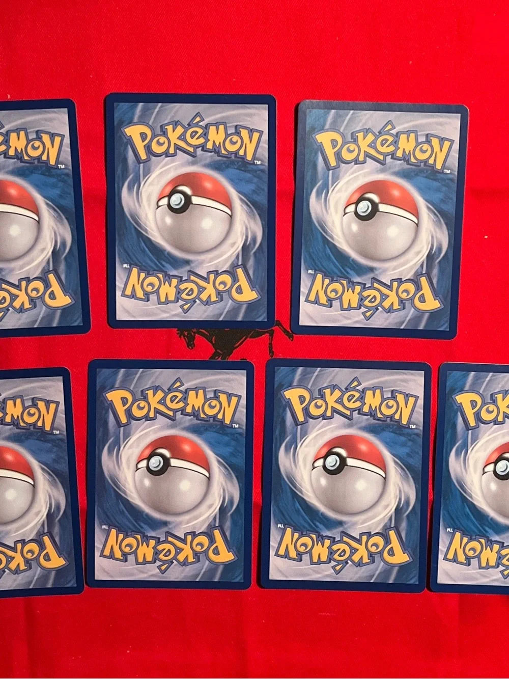 Pokemon Trading Card Lot with Red, Orange, Green, Black and Gold Holo Cards